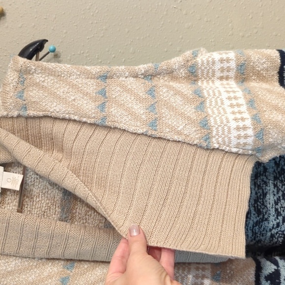 Chico's Longline Knitted Duster Open Front Cardigan Size 0 Wool Alpaca Aztec - Picture 3 of 7